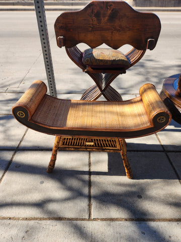 Wicker Scroll Bench