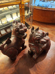 Pr. Carved Wood Foo Dogs