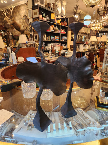 Pr. Steel Hammered Candlesticks