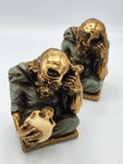 Man and Skull Bookends