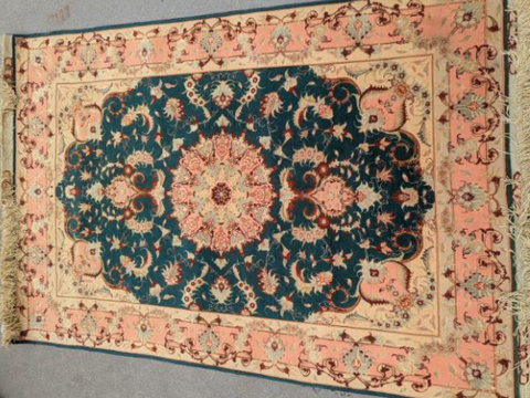Silken Tabriz - Hand Knotted Rug