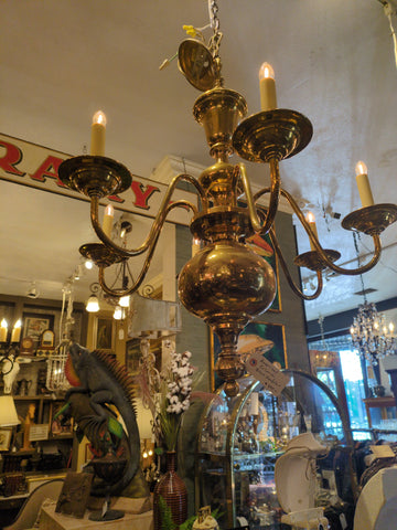 American Colonial Brass Chandelier