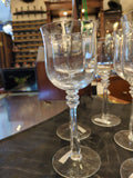 Set of 5 Chrystal wine glasses