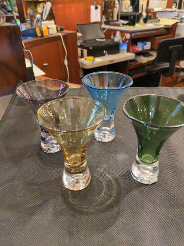 Set of 4 color shot glasses
