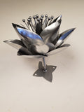 Platinum Lotus Flower, Metal Flower Wall Art - Watson & Co
